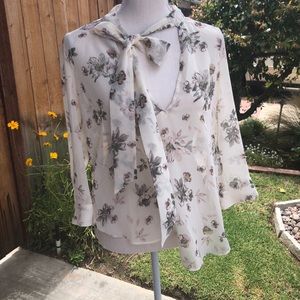 Kimchi Blue Olivia Tie-Neck Blouse